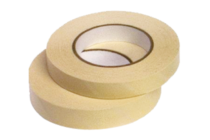 Sterilization indicator tape atop