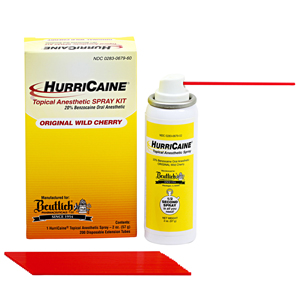 Hurricaine topical anesthetic  kit 2oz. aerosol can