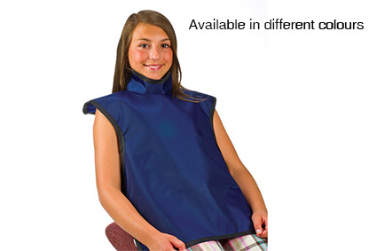 Child size bib apron with attached collar size flow dental 
