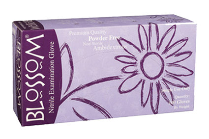 Blossom nitrile powder free teal textured blue